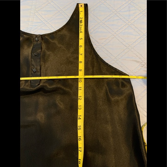 Cinema Etoile Black Satin Sleeveless Pullover Night Dress Size: L-XL - Picture 12 of 13